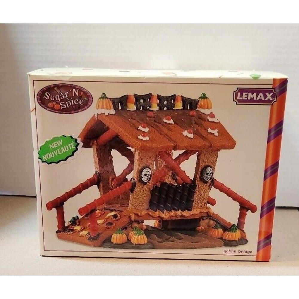 Lemax Sugar N Spice Halloween Pumpkin Village "Goblin Bridge" Figurine
